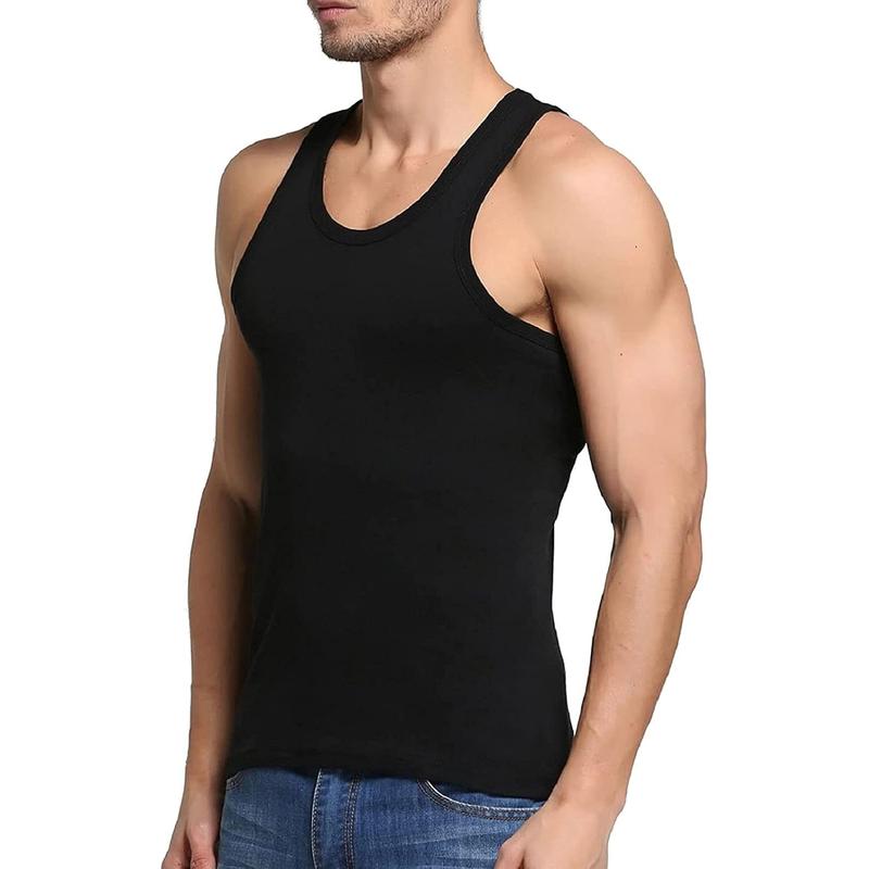 FORBEMK Men'S Undershirts Crew Neck Cotton Comfortsoft Sleeveless Ribbed Tank Top Undershirts 3 Pack FORBEMK