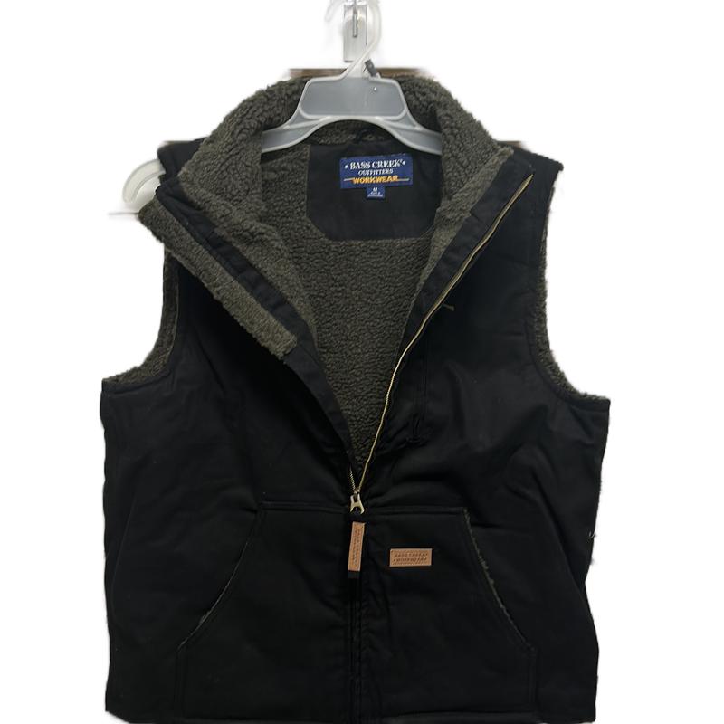 Winter canvas vest fur lining insulation warm men’s construction top wear