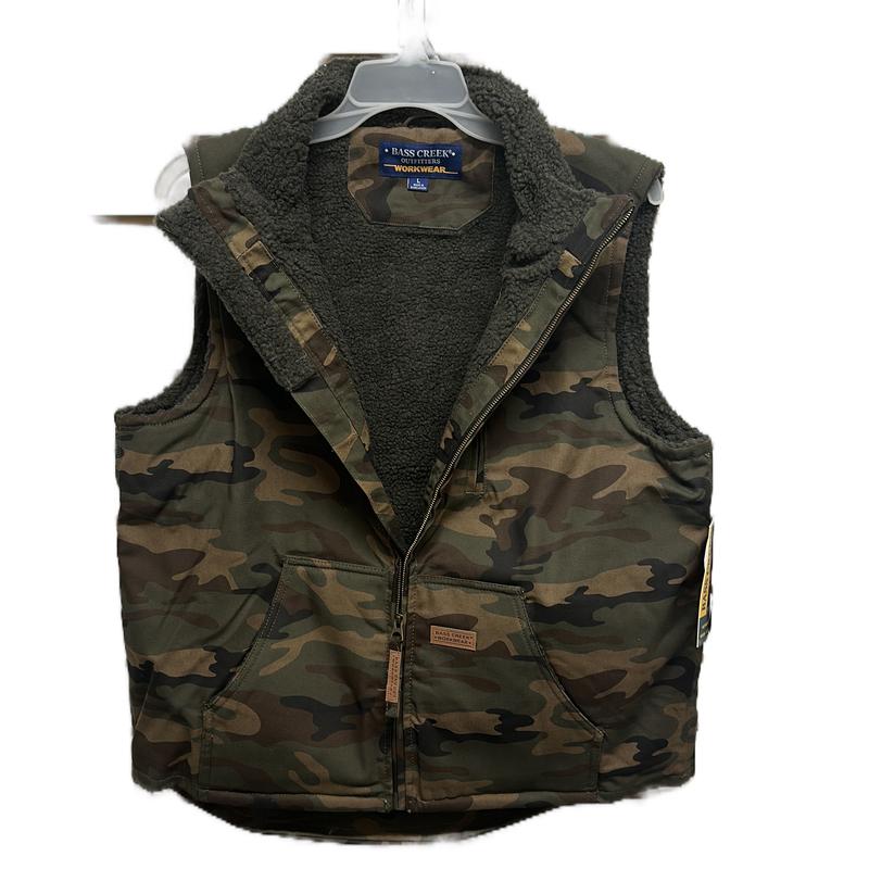 Winter canvas vest fur lining insulation warm men’s construction top wear