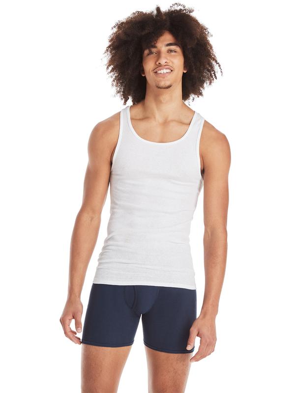 Hanes Men's Super Value Pack White Tank Undershirts, 10 Pack