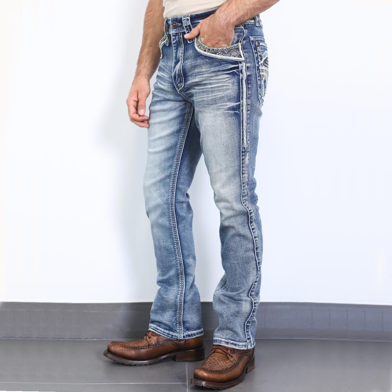 PLATINI JEANS Cowboy Denim Jeans 10261 Light Blue for Men