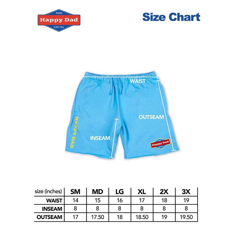 Happy Dad Hard Tea Shorts (Light Blue)