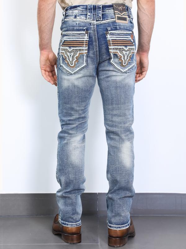 PLATINI JEANS Cowboy Denim Jeans 10261 Light Blue for Men