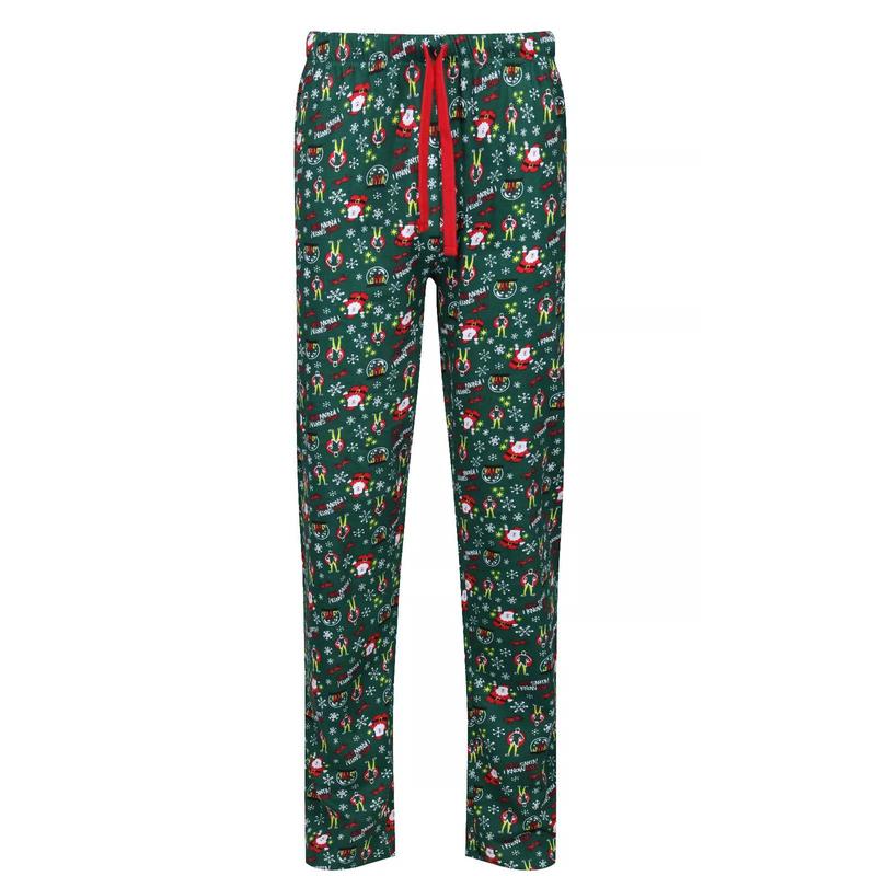 MENS CHRISTMAS PYJAMA BOTTOMS THE ELF XMAS PJ LOUNGE SLEEP PANTS, Size XS-5XL