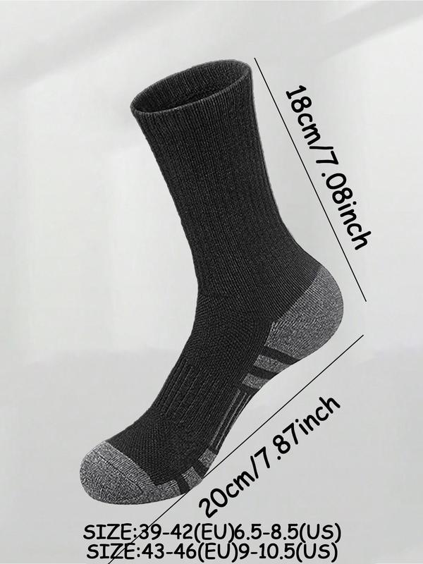 Men's 12 Pairs Colorblock Crew Socks, Casual Moisture Wicking Socks, Socks for Men, Back To School Clothes, Soft Comfy Breathable Mid-calf Socks for All Seasons Daily Wear