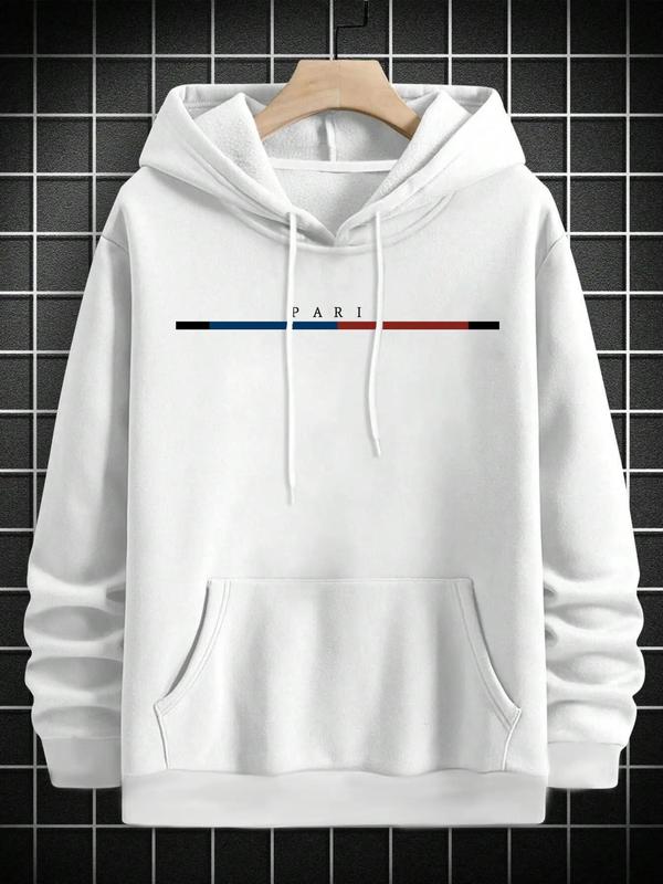 Stylish Colorblock Letter Print Drop Shoulder Longsleeves Hoodie, Casual Regular Fit Soft Drawstring Hooded Sweatshirt for Outdoor, Fall Outfits 2024, Graphic Hoodies for Fall, Streetwear, Mens Clothing, Please Purchase A Size Up Sun Faded Hoodie Black