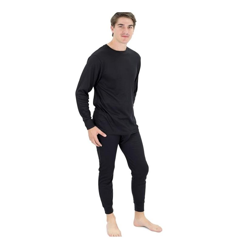 3-Pack Men's Winter Thermal Top & Bottom Set (3 Full Sets   3 Tops & 3 Bottoms)