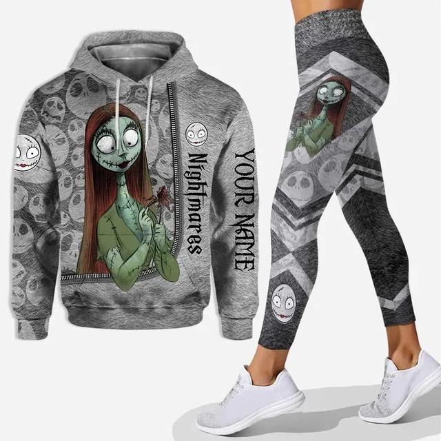 Jack Skellington Halloween Combo Hoodie And Legging, The Nightmare Before Christmas Combo Hoodie , Halloween Theme Combo Legging, Spooky Season Trick or Treat Shirt