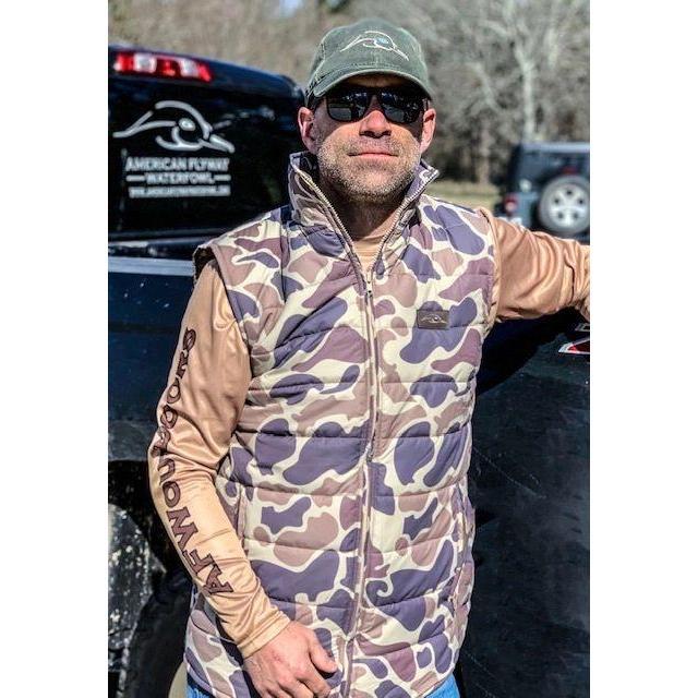 AF Waterfowl Old School Camo Puffer Vest