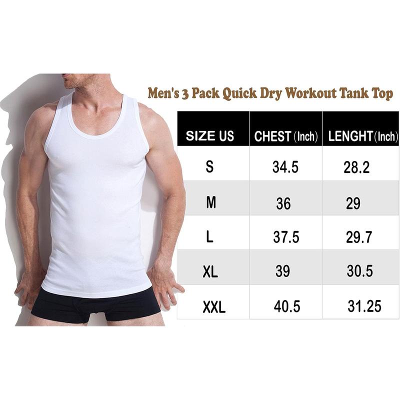 FORBEMK Men'S Undershirts Crew Neck Cotton Comfortsoft Sleeveless Ribbed Tank Top Undershirts 3 Pack FORBEMK