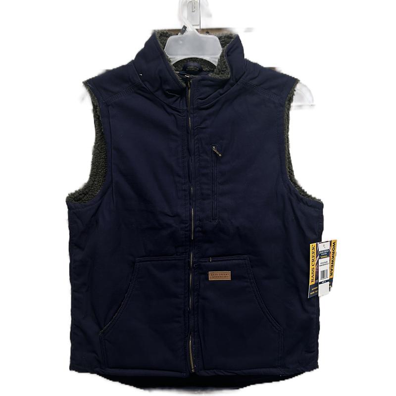 Winter canvas vest fur lining insulation warm men’s construction top wear