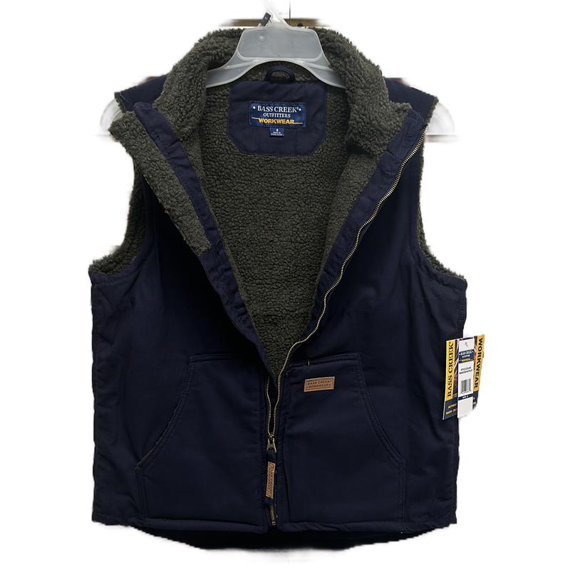 Winter canvas vest fur lining insulation warm men’s construction top wear