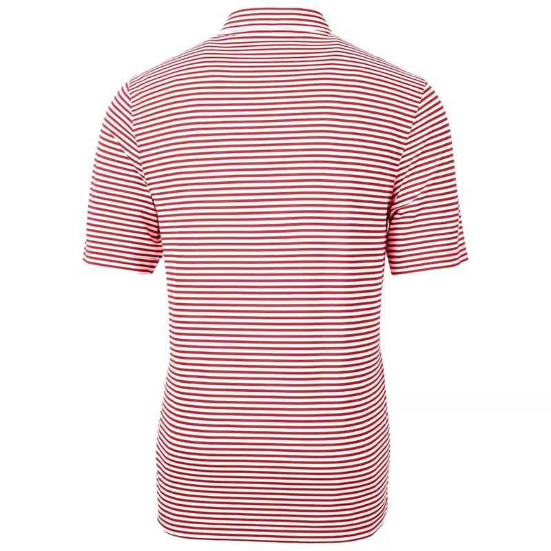 Alabama Crimson Tide Throwback Logo Virtue Eco Pique Stripe Recycled Polo - Crimson, Men Football NCAA Polo Shirt Trendy 2024, Gift For Men