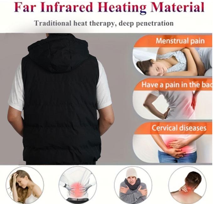 Men's and Women's Lightweight Heated Vest - With Battery Pack, Relieve Back Fatigue, Adjustable Heat Settings, Portable and Comfortable, Suitable for Everyday Use, Outdoor Activities and Winter Relief