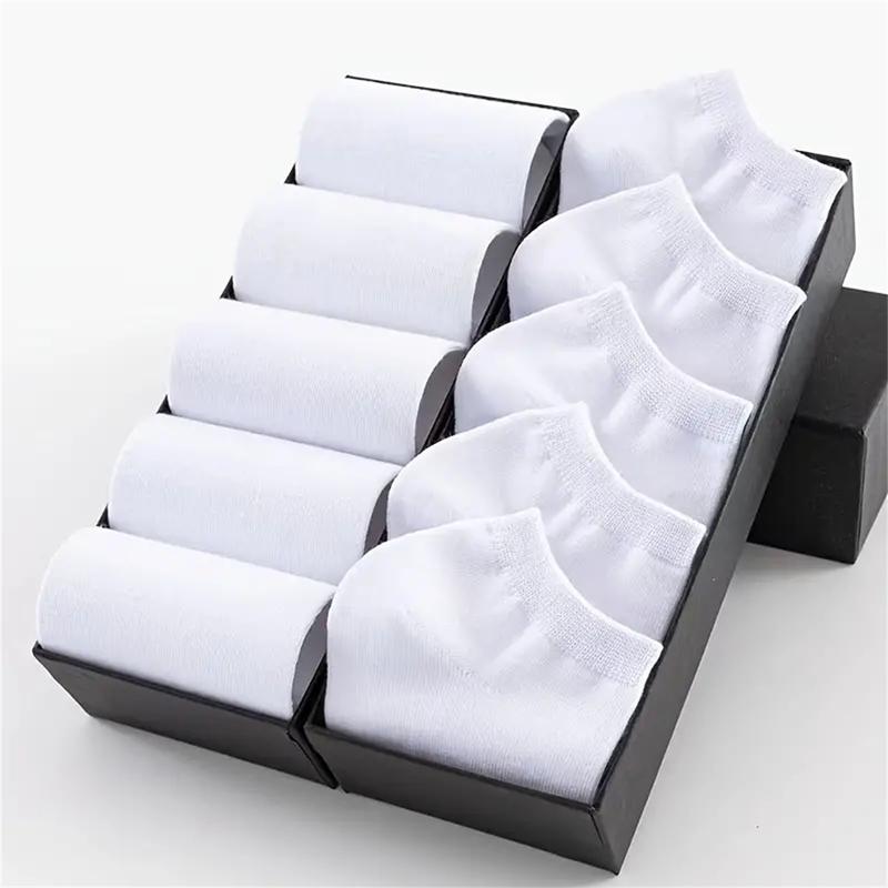 20 pairs Unisex Fashion Plain Color Socks, Breathable Comfy Sweat Absorption Anti-odor Low Cut Ankle Socks, Women Men's Socks & Hosiery Menswear Beige