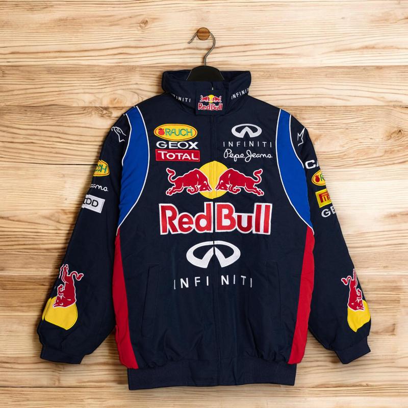 Redbull Racing Jacket Leather For Men, Smart Oversized Redbull Jacket, Sports Jacket Car Enthusiast Gift, Cool Racing Jacket, Gift For Men Classic Menswear Classic Menswear