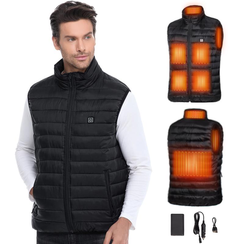 Heated Vest for Men with 12V 10000mAh Battery Pack, Men’s Lightweight Heated Vest Liner, Winter Outdoor Electric Vest