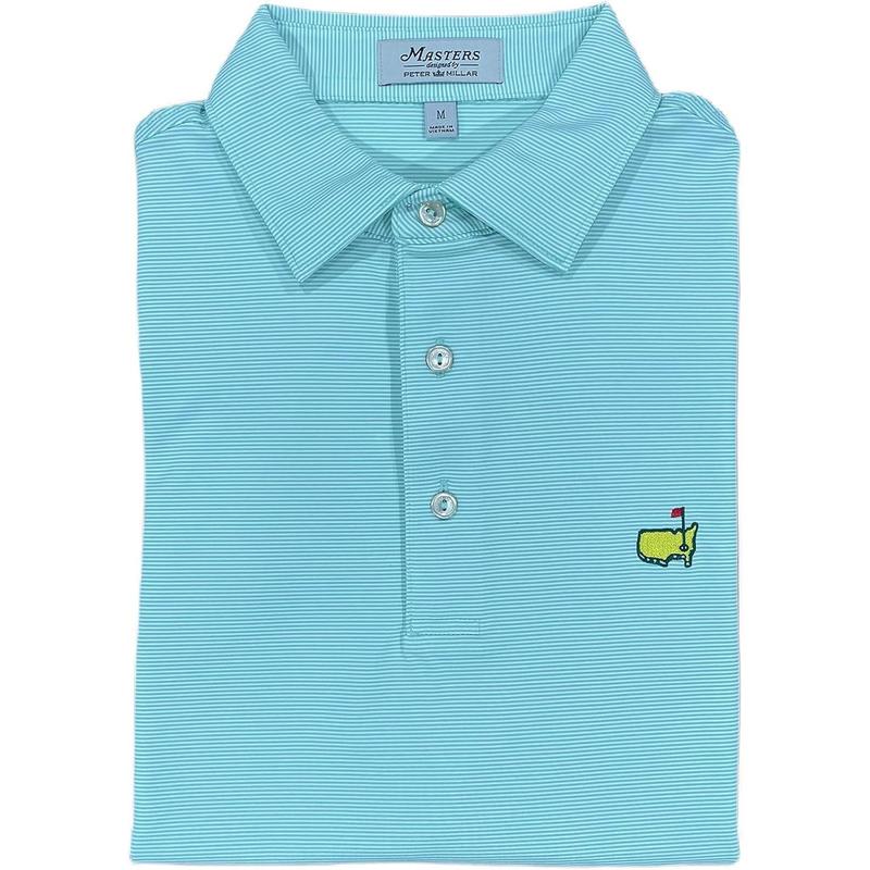 Upgrade Your Golf Attire with Men s PETER MILLAR Masters Performance Tech Micro Stripe Polo Shirt - Green