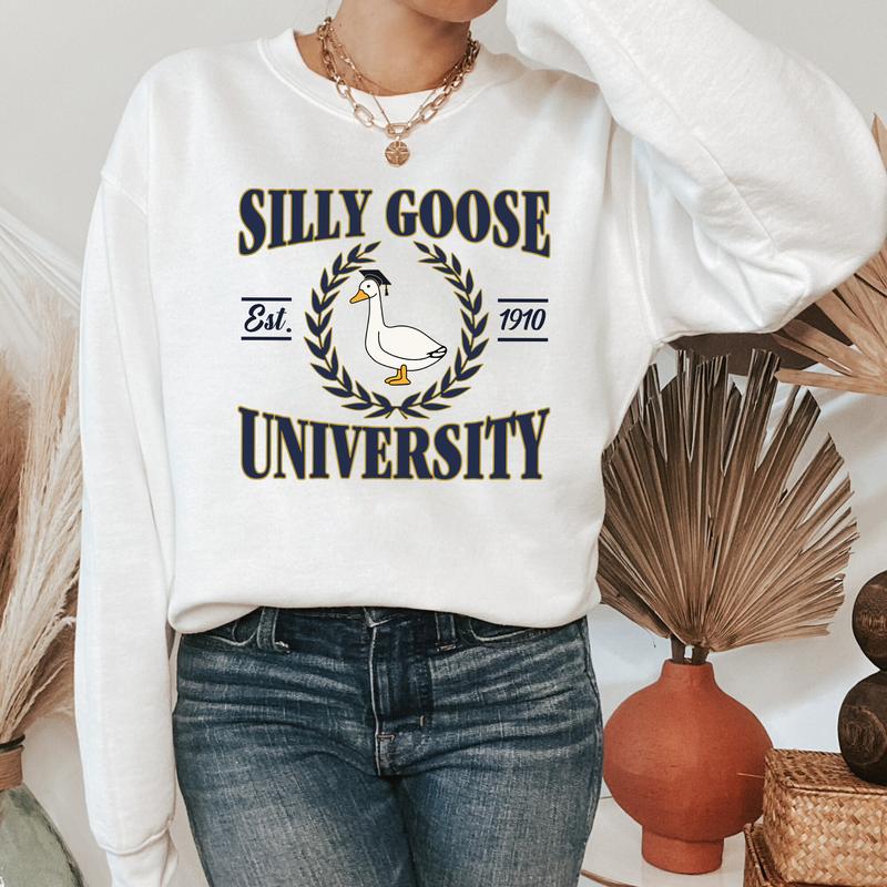 Silly Goose University T-shirt   Crewneck Sweatshirt   Hoodie, Silly Goose Sweatshirt, Silly Goose University, Meme Sweatshirt, Unisex Meme Silly Goose University Sweater with Date, Funny Sweatshirt, Funny Gift Sweatshirt