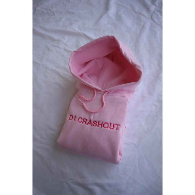 Embroidered 'D1 CRASHOUT' Hoodie or Crew Neck, Long Sleeve, Classic fit, Unisex, Adult