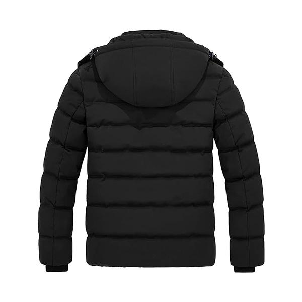 Men's Hooded Winter Coat Warm Puffer Jacket Thicken Cotton Coat with Removable Hood giftideas christmasgift