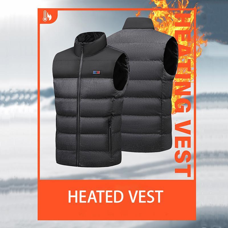 USB Rechargeable Smart Heating Vest, Warm Lightweight Outdoor Vest with Battery, Men's Winter Sports Gear for Outdoor Activities, Christmas Gift