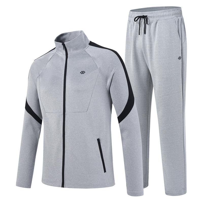 MoFiz Mens Tracksuit Jogging Warm Up Full Zip RunningSweatsuit Comfortable Outfits Casual Athletic Pants Full zip Jacket 2 Piece