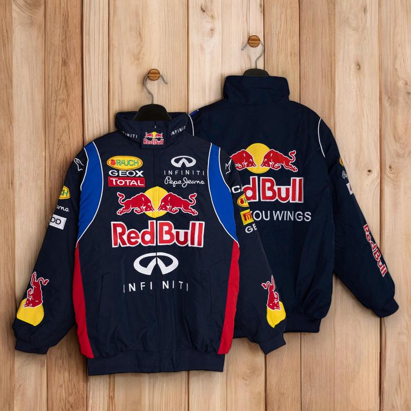 Redbull Racing Jacket Leather For Men, Smart Oversized Redbull Jacket, Sports Jacket Car Enthusiast Gift, Cool Racing Jacket, Gift For Men Classic Menswear Classic Menswear