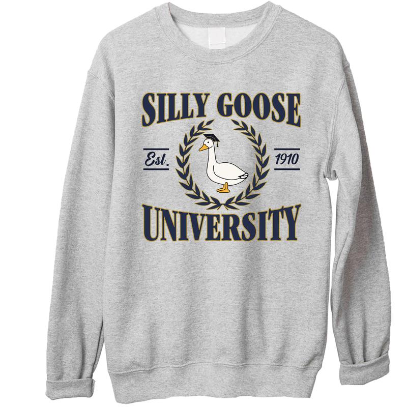 Silly Goose University T-shirt   Crewneck Sweatshirt   Hoodie, Silly Goose Sweatshirt, Silly Goose University, Meme Sweatshirt, Unisex Meme Silly Goose University Sweater with Date, Funny Sweatshirt, Funny Gift Sweatshirt