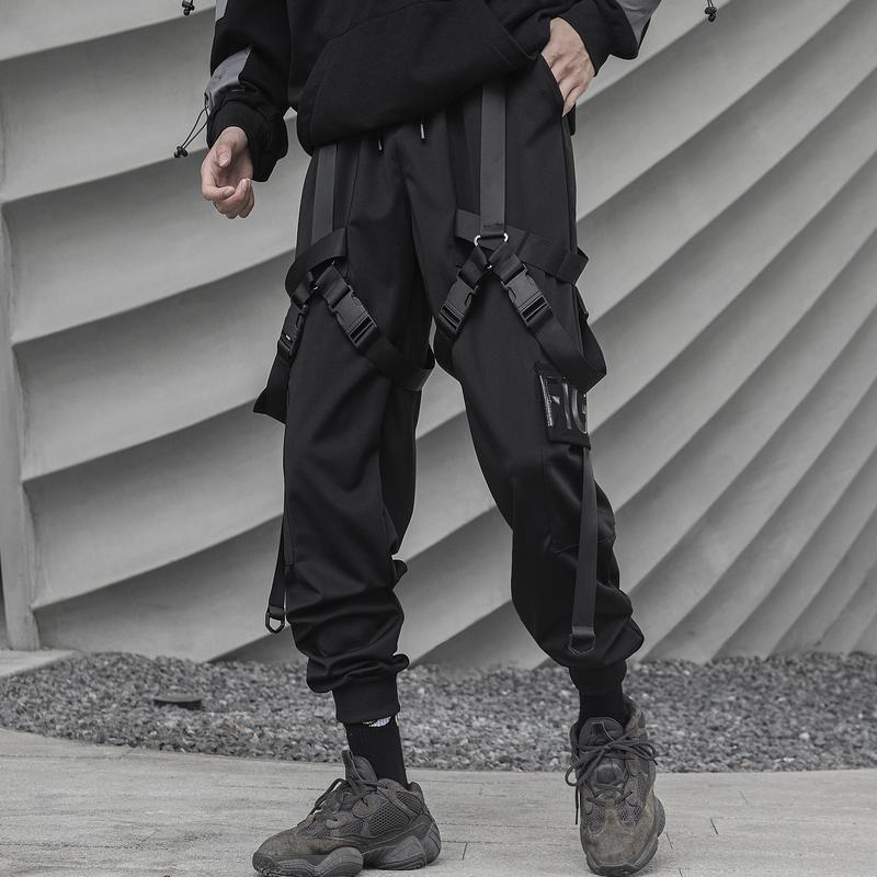 XYXIONGMAO Men's Streetwear Joggers Techwear Cyberpunk Clothing Urban Hip Hop Pants Black Streetwear Gothic Sweatpants Tactical Cargo Pants for Men men s