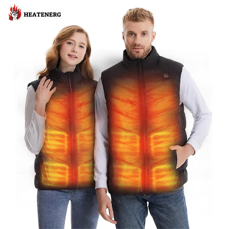 Upgraded Smart Heated Vest - 15 Zone Heating, for Men and Women, with LED Controller and Battery Pack (New for 2024) Menswear Tops Gilet Bestie,Christmas Gift,Outdoor Set,ORORO