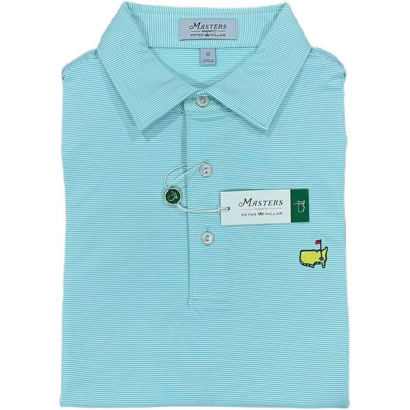 Upgrade Your Golf Attire with Men s PETER MILLAR Masters Performance Tech Micro Stripe Polo Shirt - Green