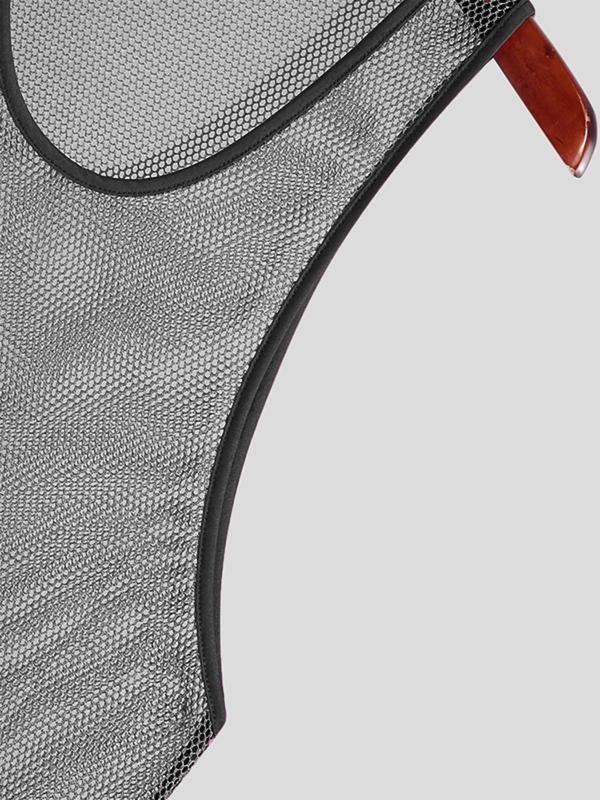 Men's Slim Plain Sheer Mesh Tank Top, Casual Sleeveless Round Neck Top for Summer, Fashion Men's Clothes for Daily Wear