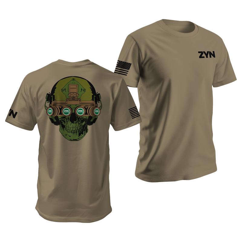 Zyn Special Forces Tshirt - Tactical Zyn Quad Night Vision Goggles Tee - Menswear Casual Cotton Classic Top Streetwear T-Shirt Tropical Shortsleeve