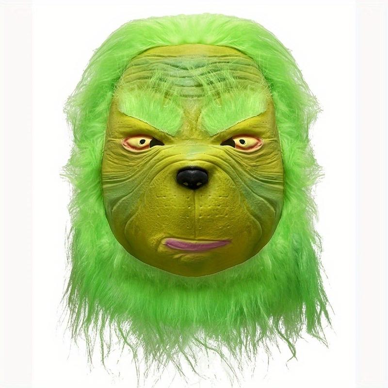 7pcs FunkYy Monster Sanmta Cosplay Costume Set - Hand Washable, Woven, Uncharged, Green-Haired Geek Theme for Party and Performance