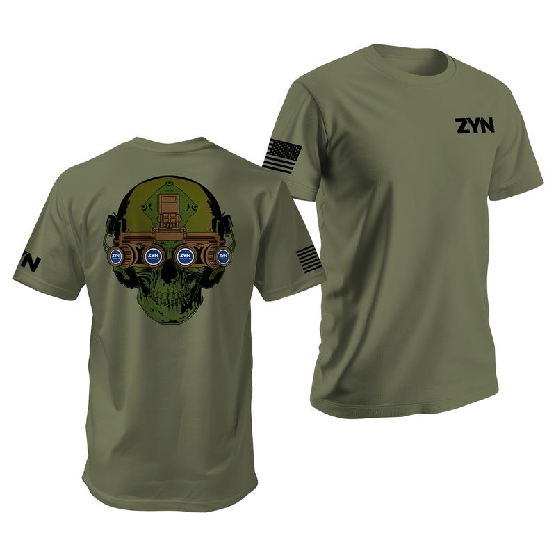 Zyn Special Forces Tshirt - Tactical Zyn Quad Night Vision Goggles Tee - Menswear Casual Cotton Classic Top Streetwear T-Shirt Tropical Shortsleeve