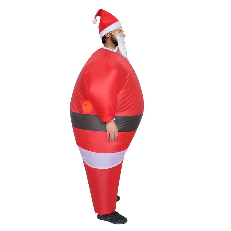 Inflatable Santa Costume Xmas Funny Blow up Costume Santa Claus for Christmas