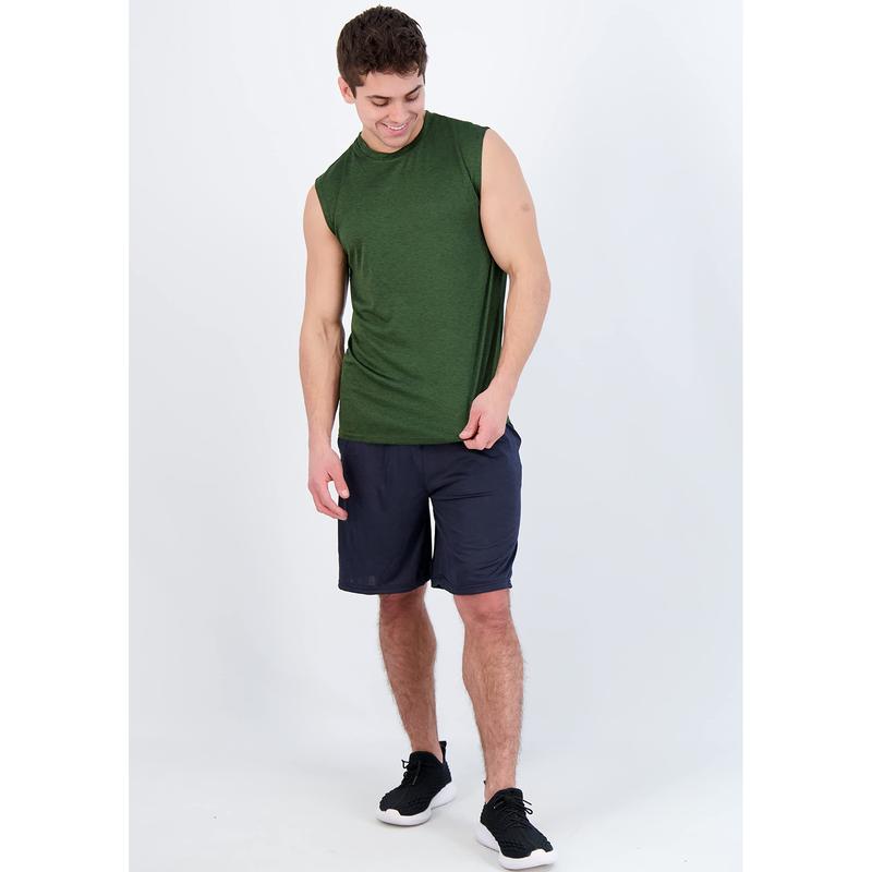 Real Essentials 3 & 5 Pack: Men's Dry-Fit Active Muscle Tank Top - Standard and Big & Tall Sizes (S-5XLT)