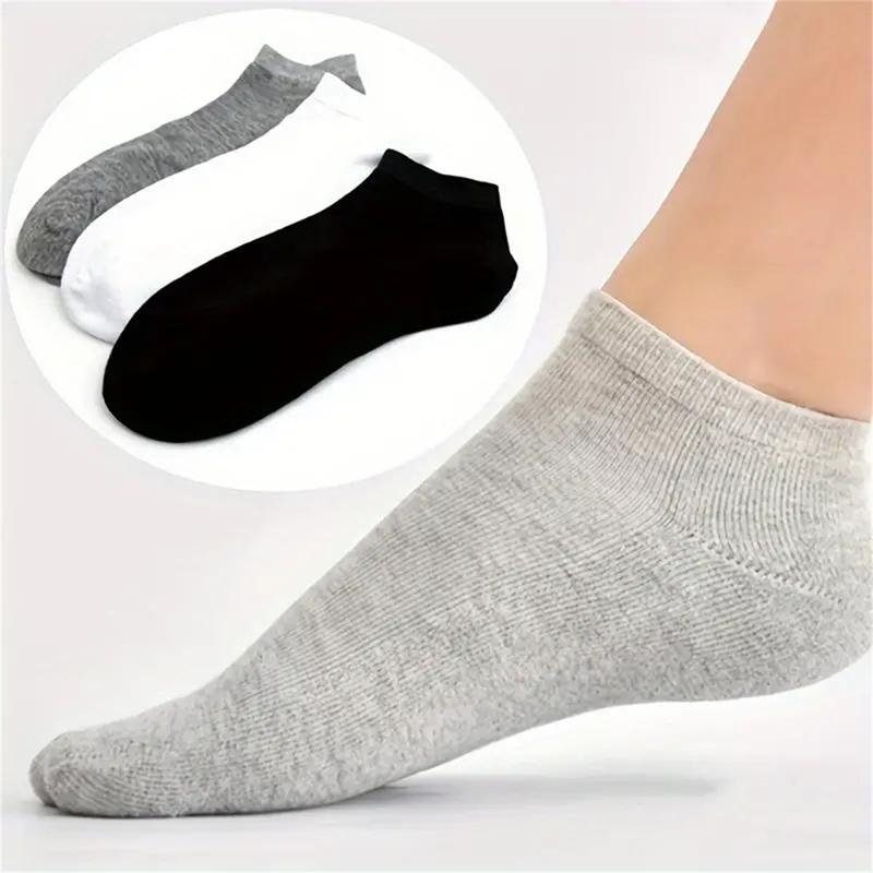 20 pairs Unisex Fashion Plain Color Socks, Breathable Comfy Sweat Absorption Anti-odor Low Cut Ankle Socks, Women Men's Socks & Hosiery Menswear Beige