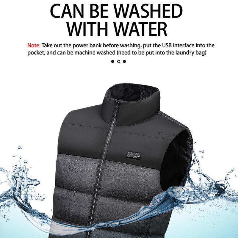 USB Rechargeable Smart Heating Vest, Warm Lightweight Outdoor Vest with Battery, Men's Winter Sports Gear for Outdoor Activities, Christmas Gift