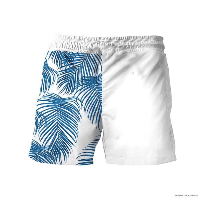 Natural_Light Tropical Fern Swim Trunks Hawaiian Shorts For Men Dad, Hawaiian Shorts For Men Dad Friend, Aloha Shirt, Trendy Gift