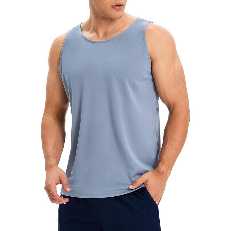 6 Pack Men's Quick Dry Workout Tank Tops Breathable Gym Sleeveless Muscle Shirts for Active Men Menswear Underwear