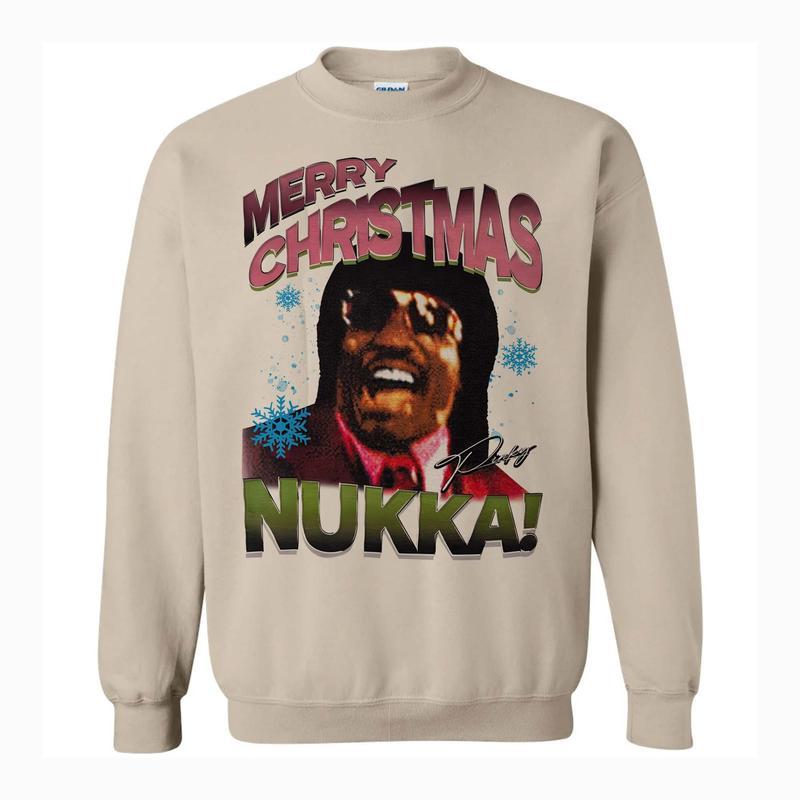 Merry Christmas Nyukka Sweatshirt, Ugly Xmas Sweater, Nugga Christmas CrewNeck, Pinky From Friday, Gifts For Christmas For Men and Women