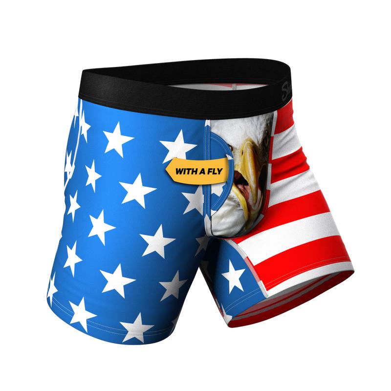 The Mascot | Shinesty American Flag Ball Hammock® Pouch Underwear With Fly