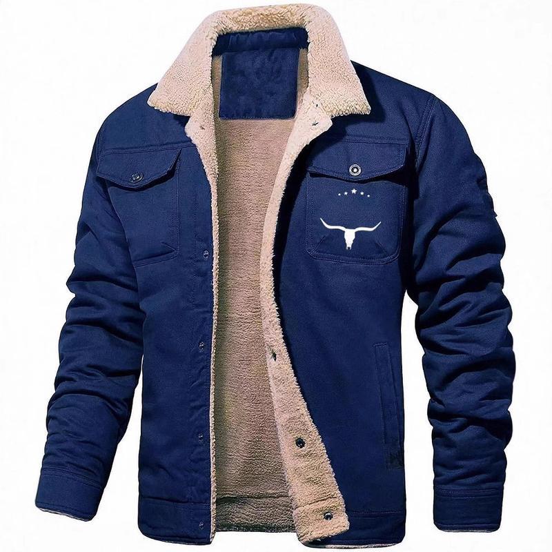 Men's Jacket Fleece-lined CottonWorkwear Casual Jacket Men's Coat