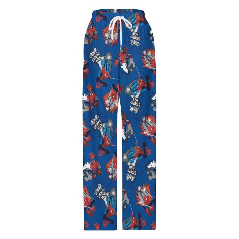 Cute Pajamas Pj Bottoms Spiderman & Hello Cat Comfortable and Fashionable Pajama Pants Casual Pant Home Wear Suitable for Men and Women