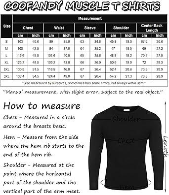 COOFANDY Men's 2 Pack Muscle T-Shirt Stretch Long Sleeve Gym Workout Bodybuilding Training Tee Shirts Casual Hipster Tops