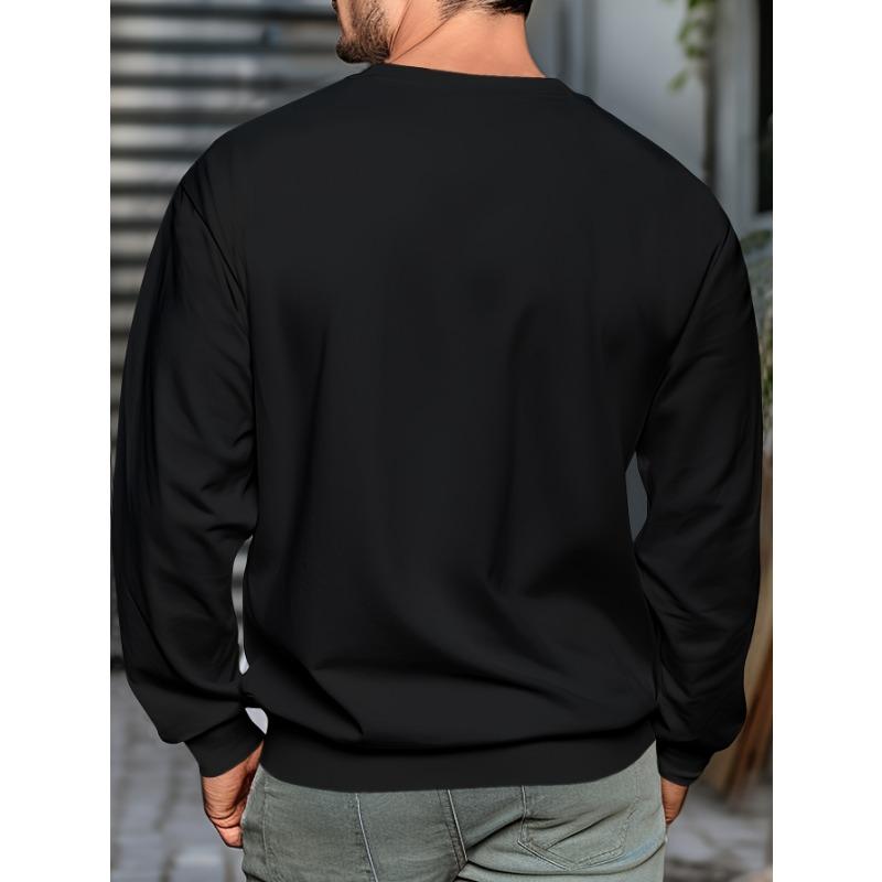 Stylish Milano Milan Italy Graphic Print Crew Neck Sweatshirt - Active Sweatshirts for Men - Long Sleeve, Casual, Comfy, Trendy Tops for Outdoor Activities, Travel, and Everyday Wear