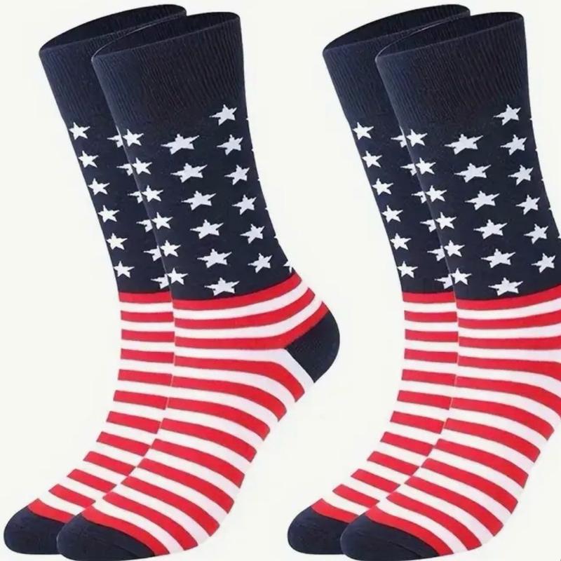 Unisex Patriotic American Flag Stylish Cotton Socks Menswear Soft Menswear Soft athletic--=%2=- sock=%2=-- outdoor--=%2=- breathable=%2=----=%2=- sock=%2=-- breathable ankle sock knee sock crew comfortable sport high sock