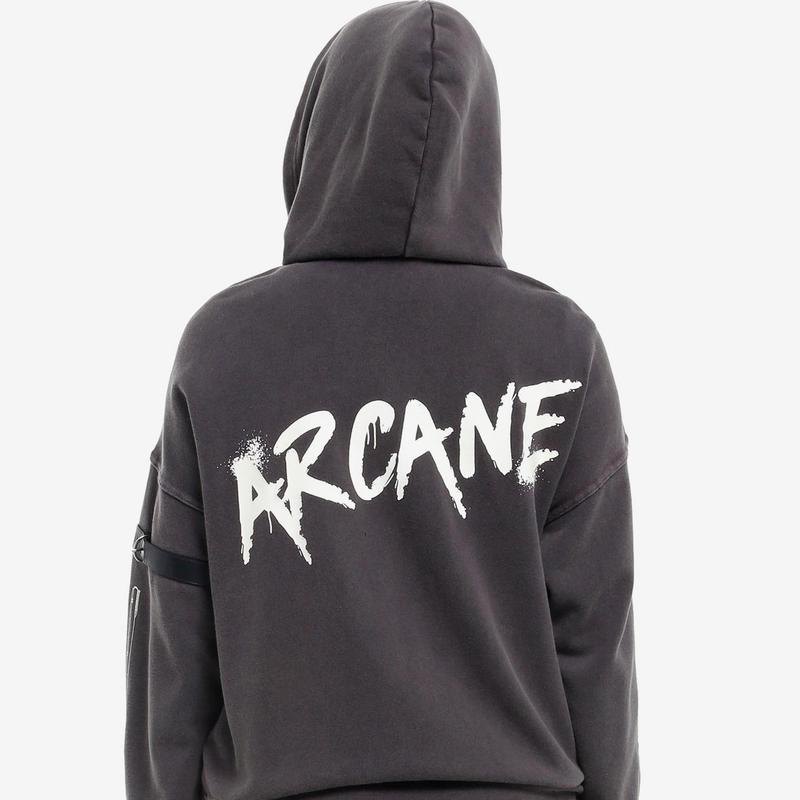 Arcane Jinx & Vi Sketch Style Zip Up Hoodie Streetwear Casual Clothes